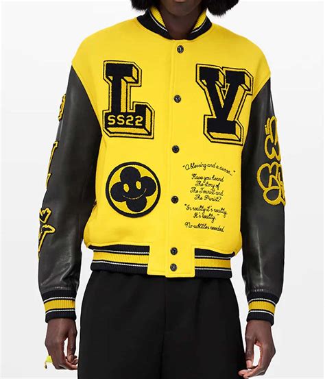 louis vuitton black mens varsity letterman jacket|Louis Vuitton varsity jacket price.